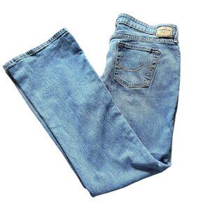 Womens Levi Stauss Blue Denim Jeans 14 Long Bootcut Pants u